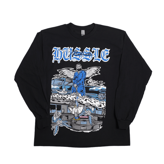 BRAND X HUSSLE AND MOTIVATE LONG SLEEVE TSHIRT - Allstarelite.com