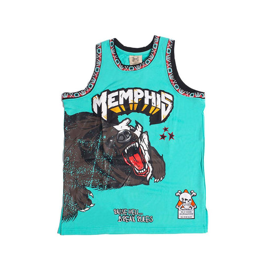 RAISE HELL IN MEMPHIS BASKETBALL JERSEY - Allstarelite.com